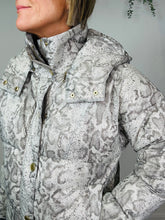 Load image into Gallery viewer, Snakeskin Print Puffer Jacket - Size S
