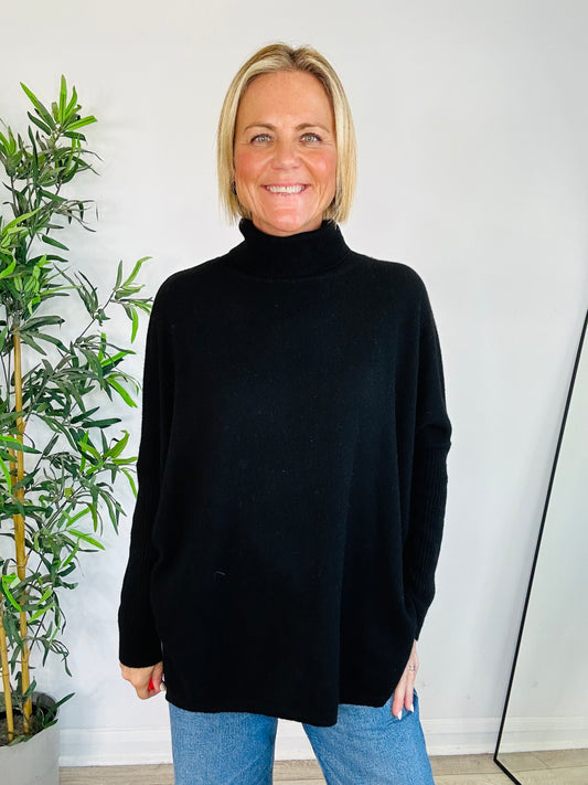 Cashmere Roll-Neck Jumper - Size S/M