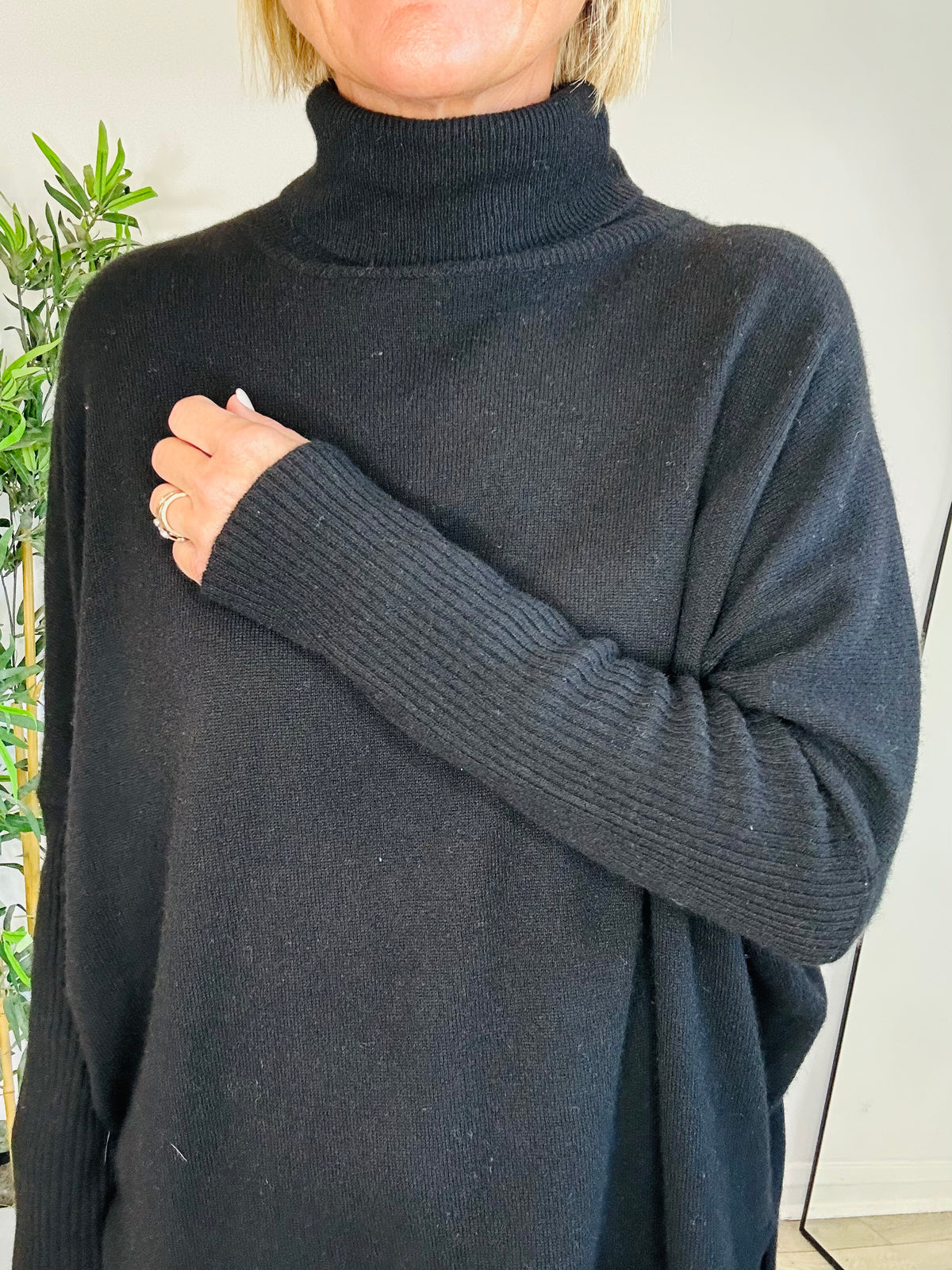 Cashmere Roll-Neck Jumper - Size S/M