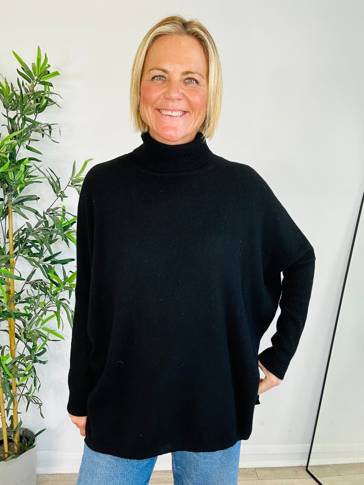 Cashmere Roll-Neck Jumper - Size S/M
