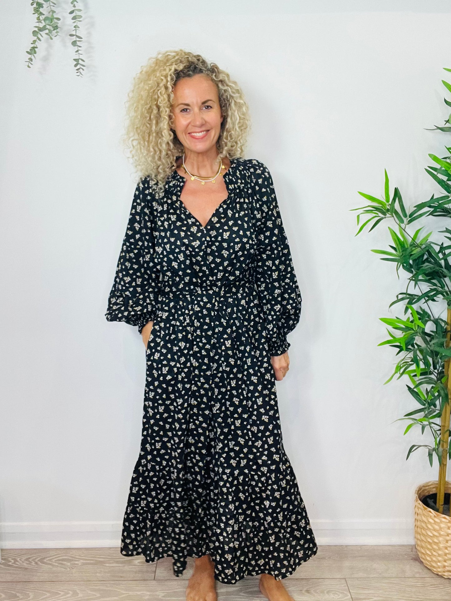 Floral Cotton Dress - Size 14