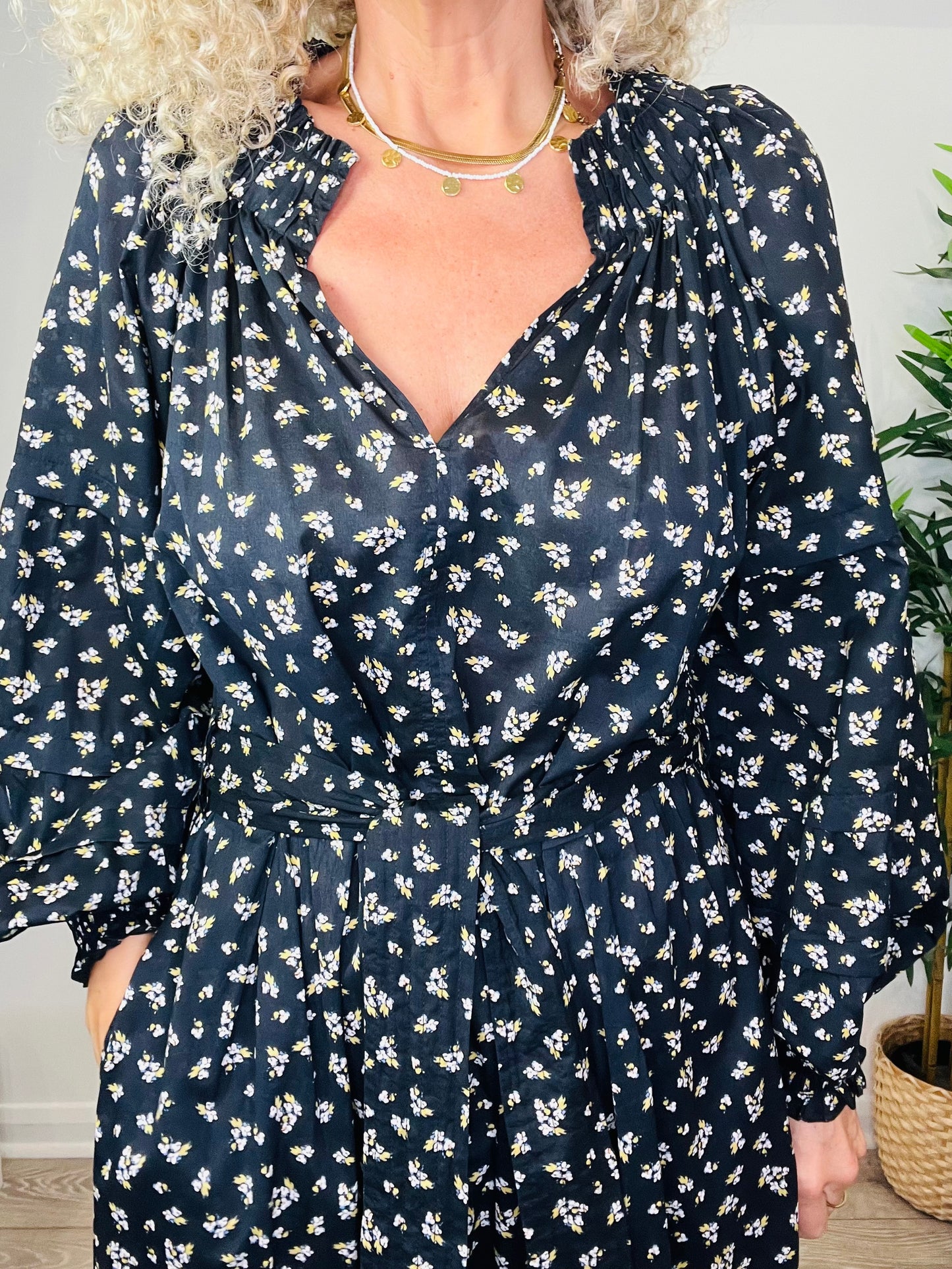 Floral Cotton Dress - Size 14