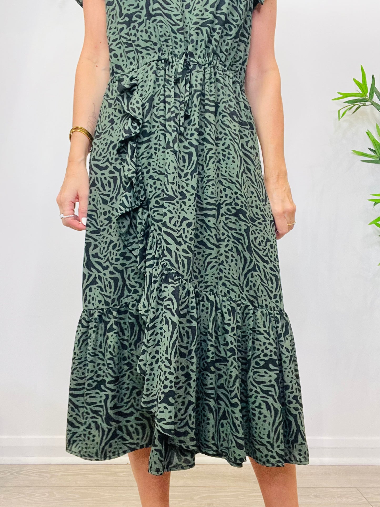 Animal Print Dress - Size 38
