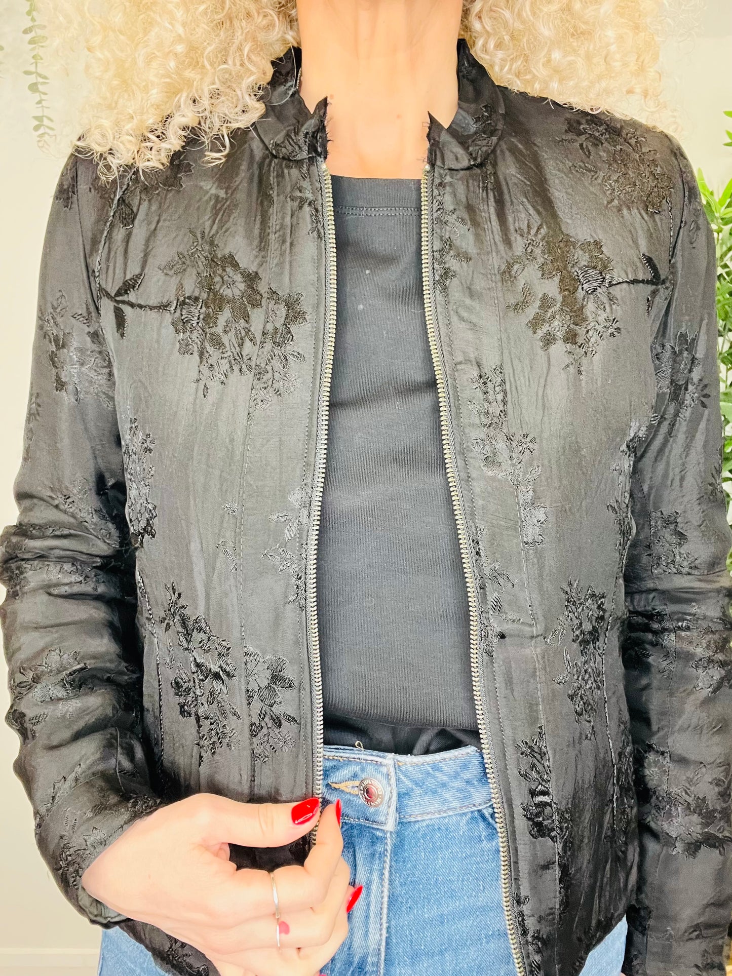 Embroidered Silk Jacket - Size S