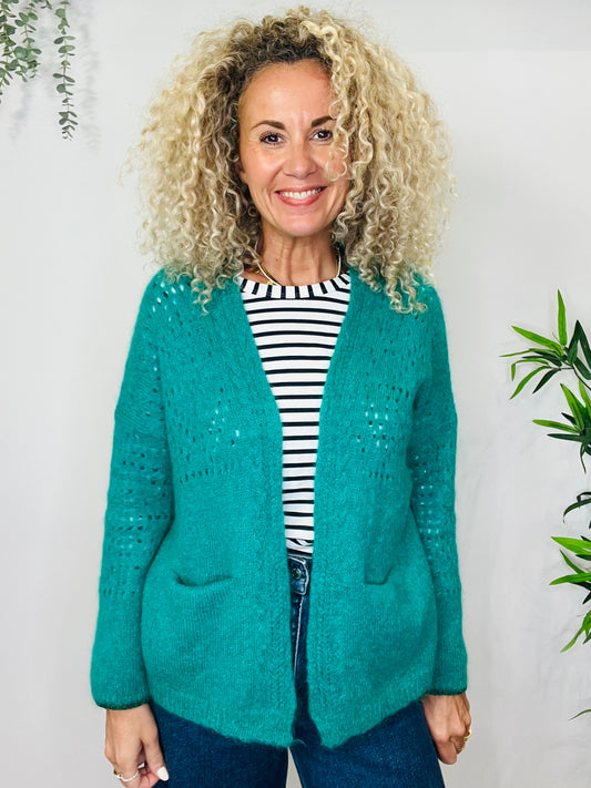 Mohair Open Cardigan - Size S