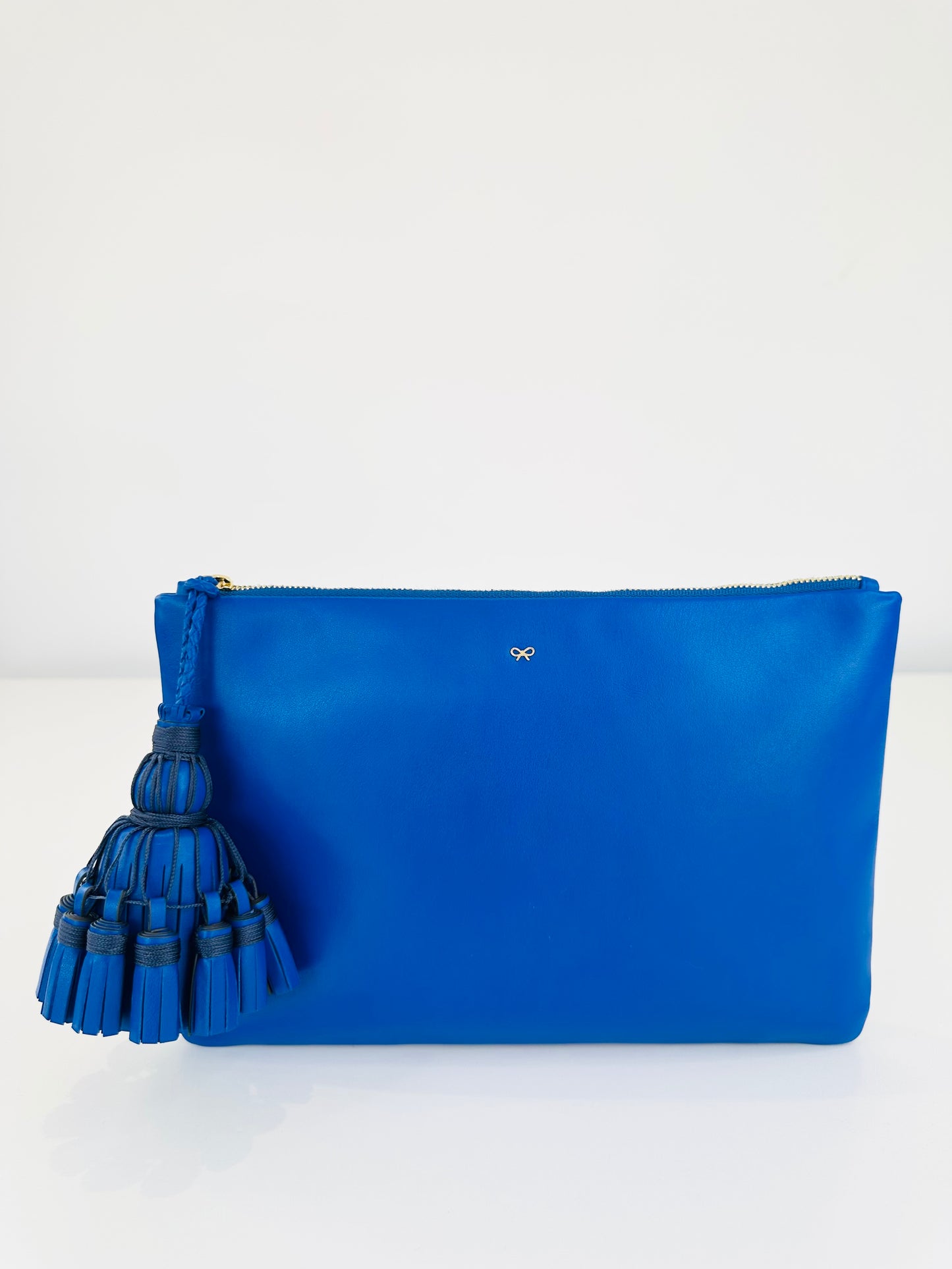 Leather Tassel Clutch