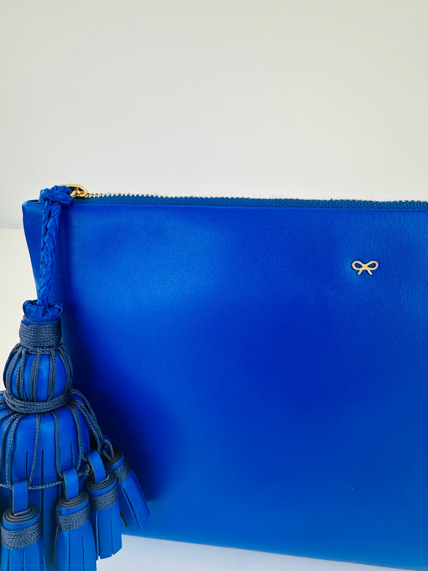 Leather Tassel Clutch