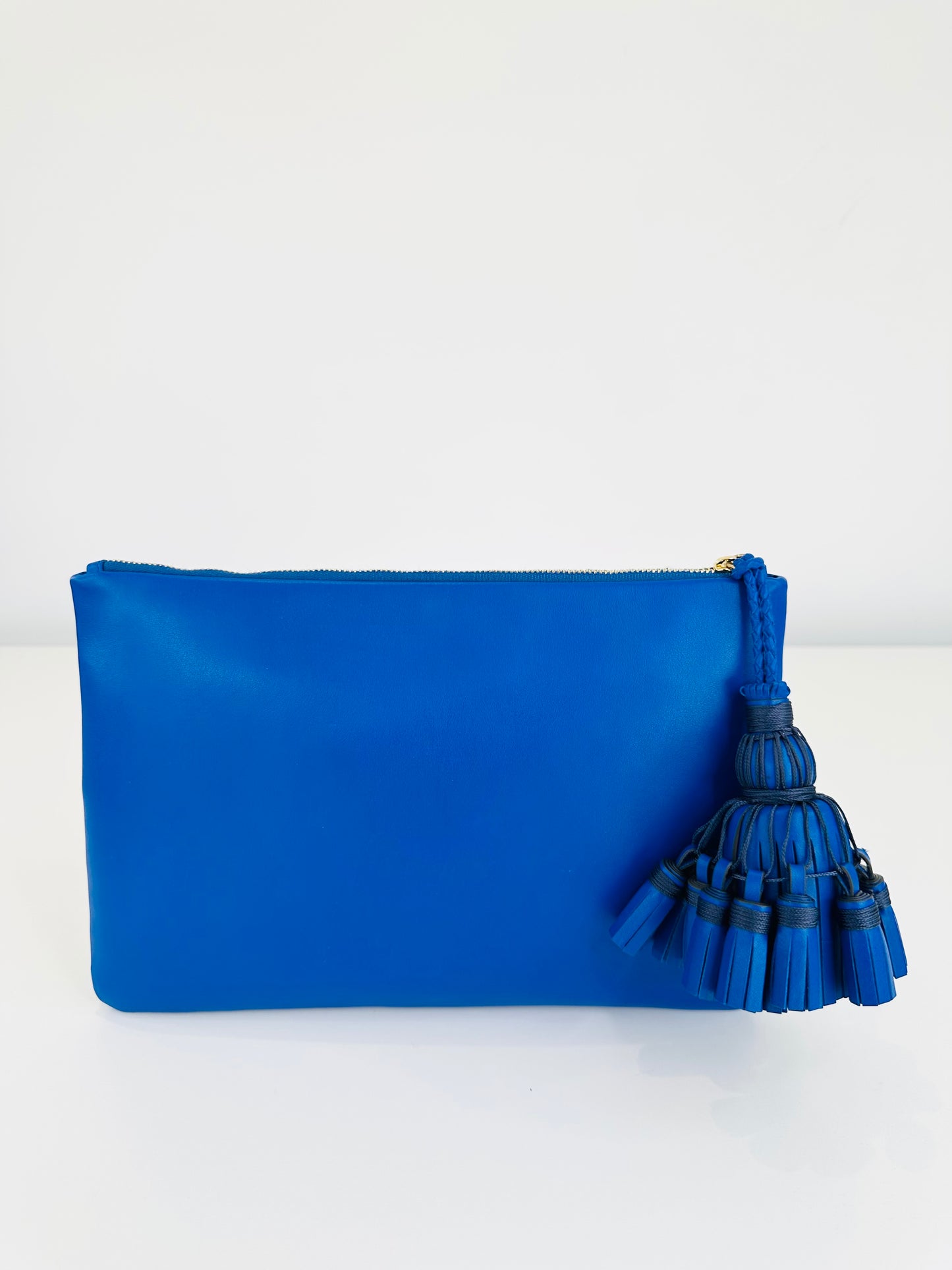Leather Tassel Clutch
