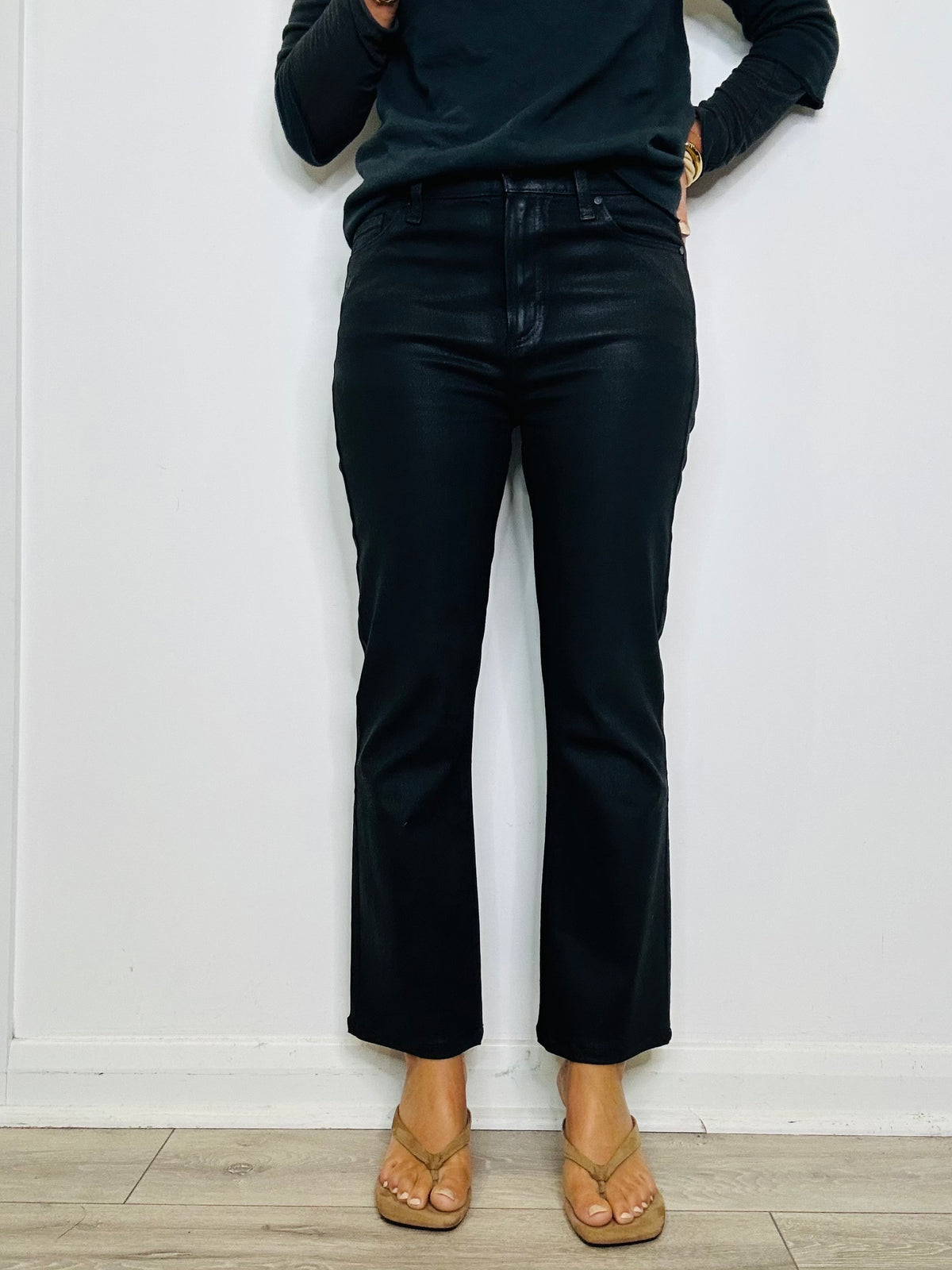 Claudine Coated Jeans - Size 28