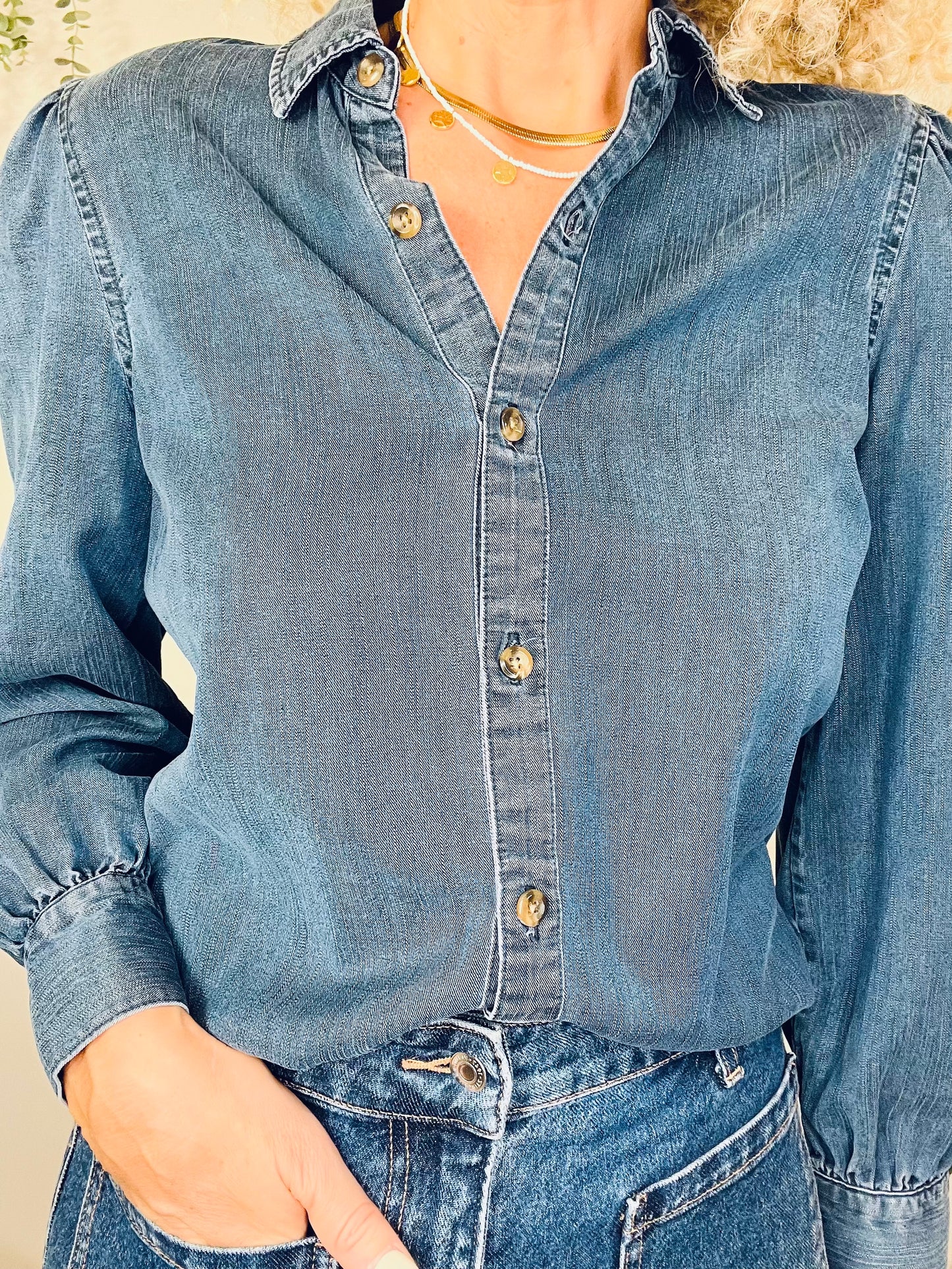 Denim Shirt - Size XS