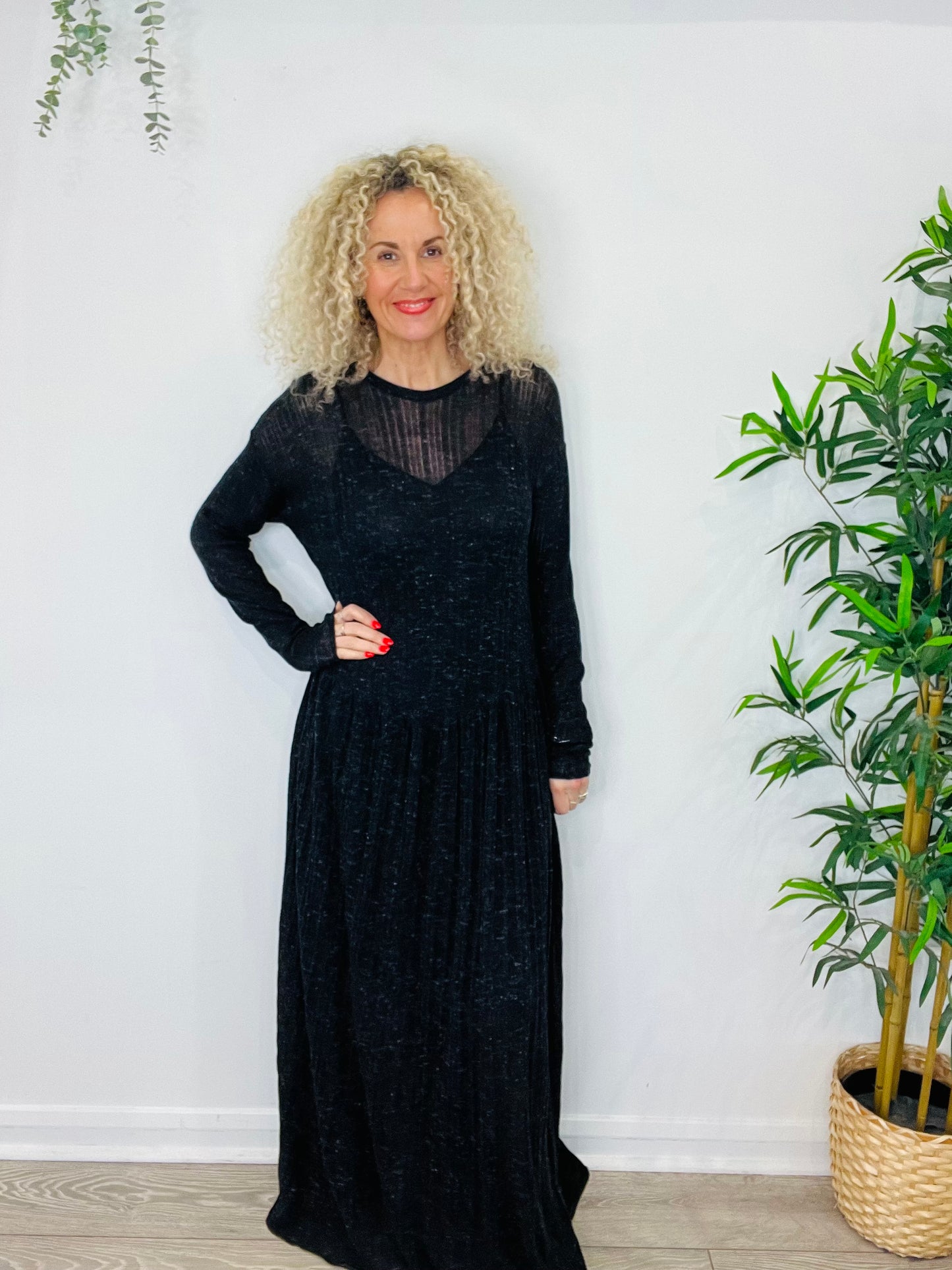 Knitted Maxi Dress - Size M