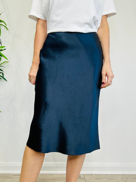 Satin Midi Skirt - Size S