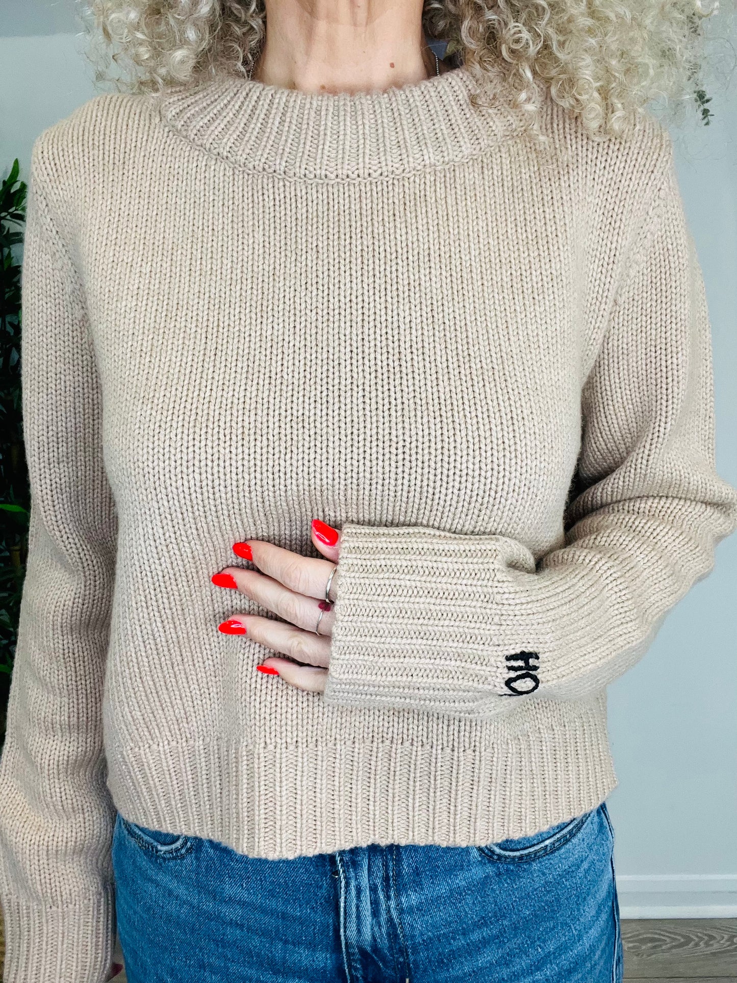 Cashmere Knitted Jumper - Size XL