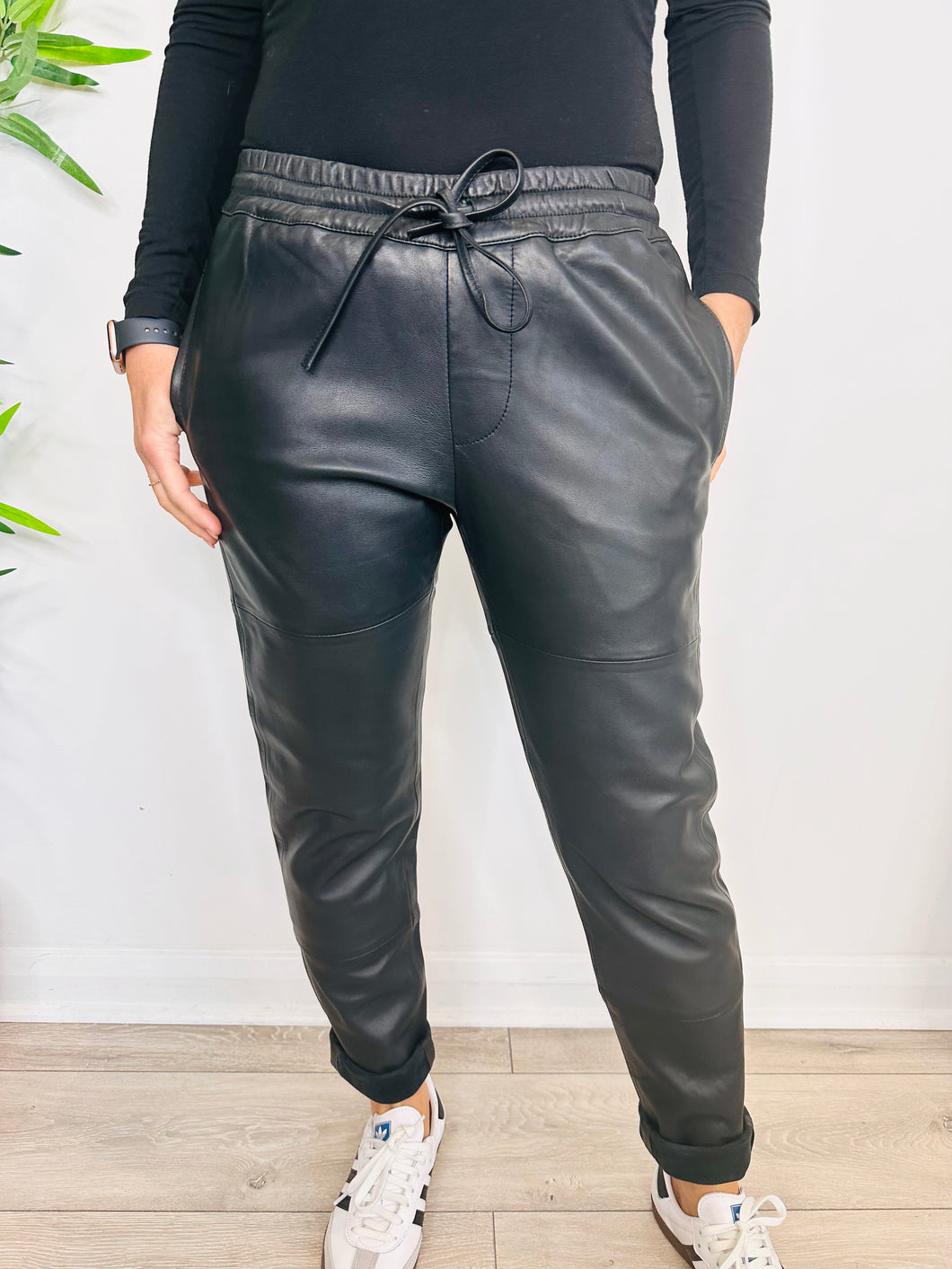 Leather Joggers - Size 38