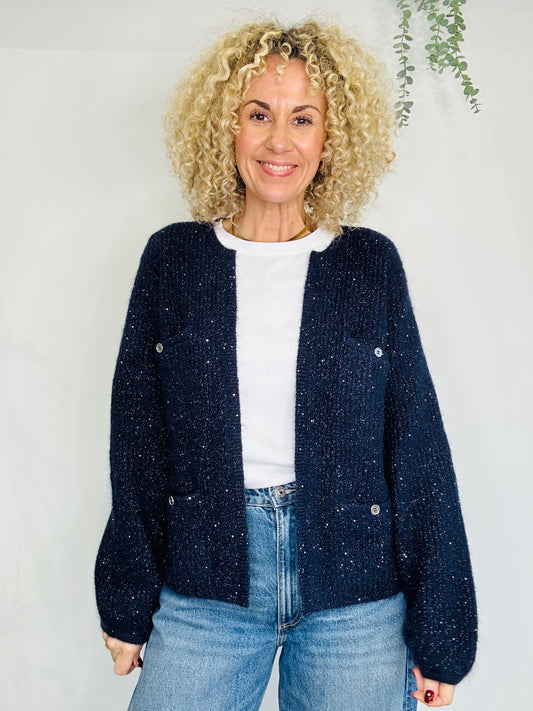 Sparkly Knitted Cardigan - Size M