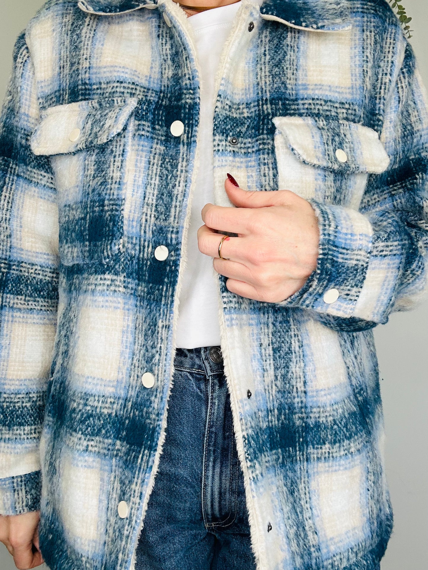 Check Shacket - Size M