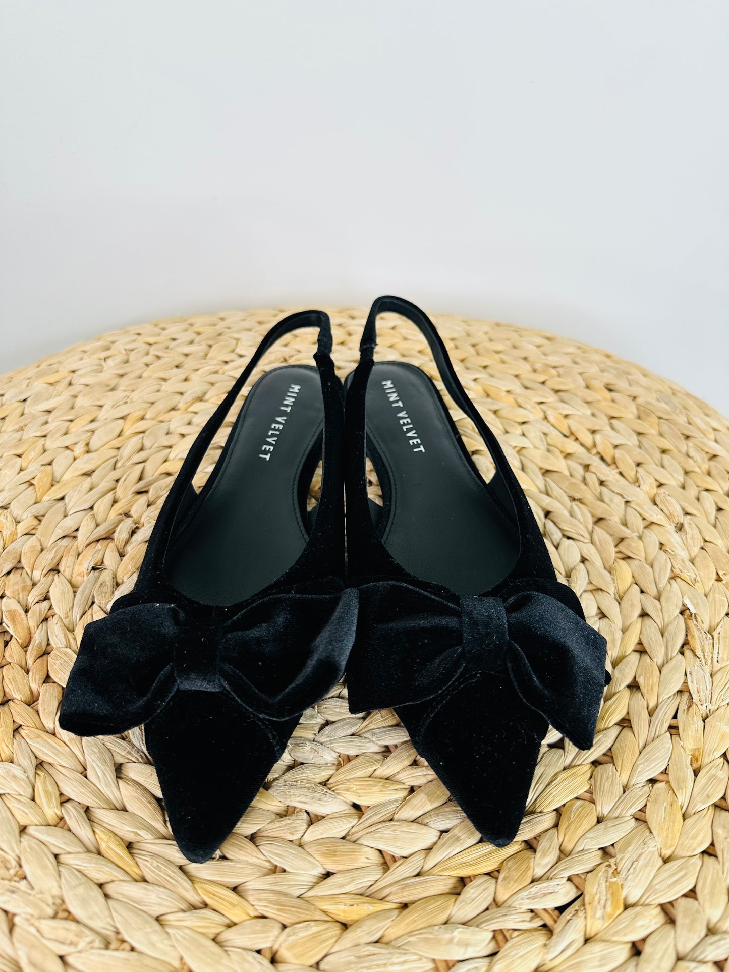 Velvet Slingback Flats - Size 39