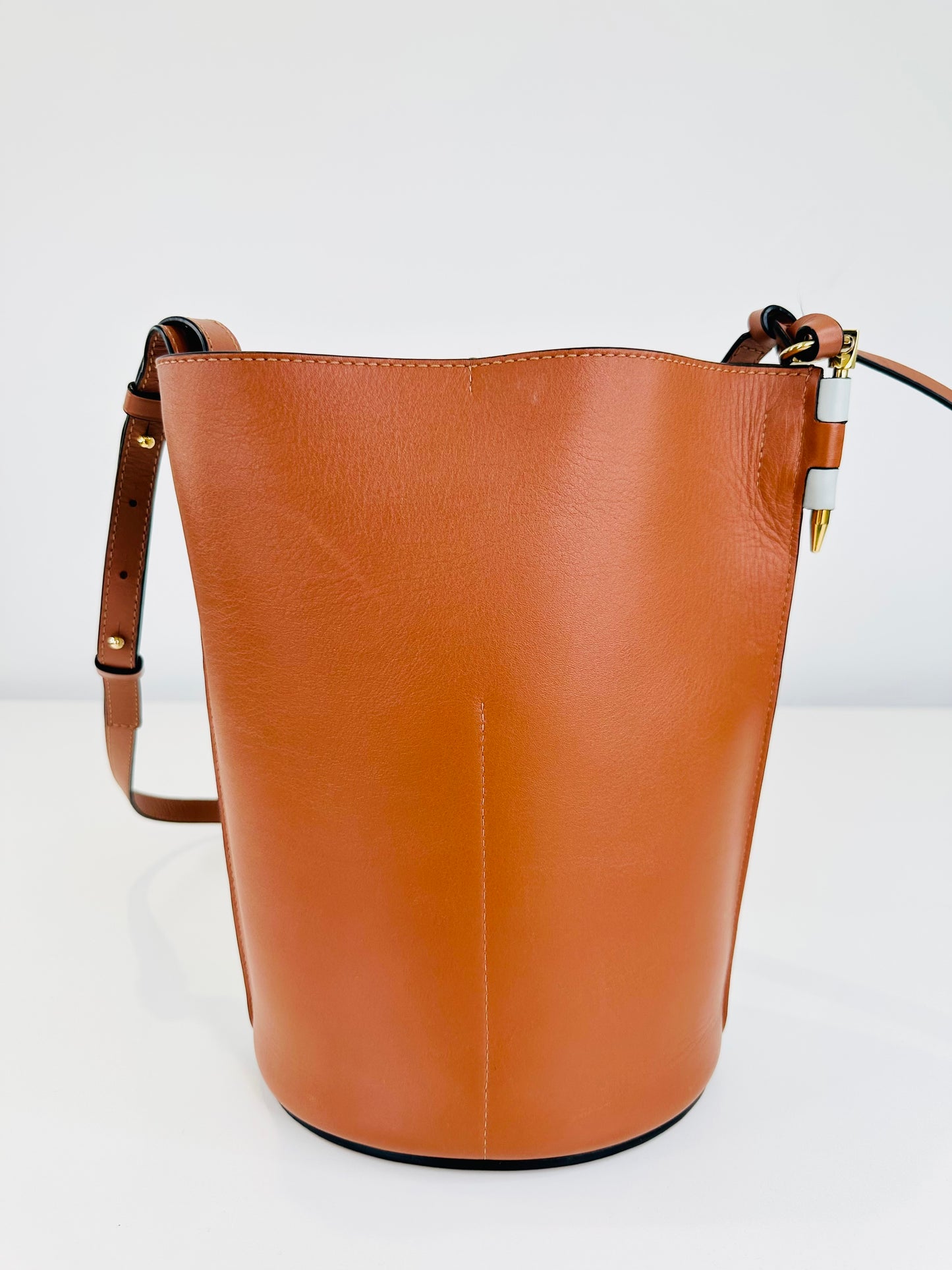 Gate Anagram Perforated Leather Bucket Bag
