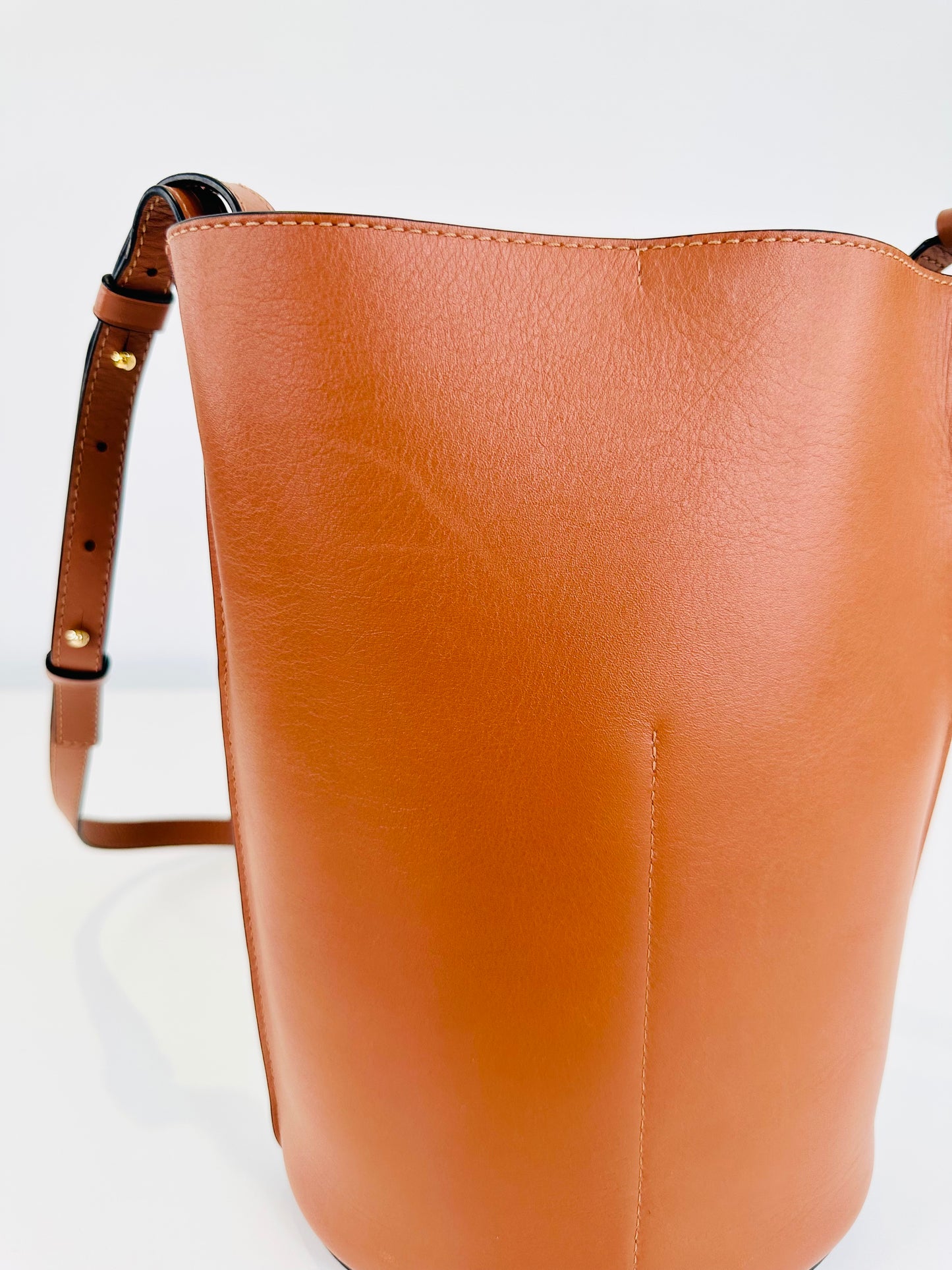 Gate Anagram Perforated Leather Bucket Bag