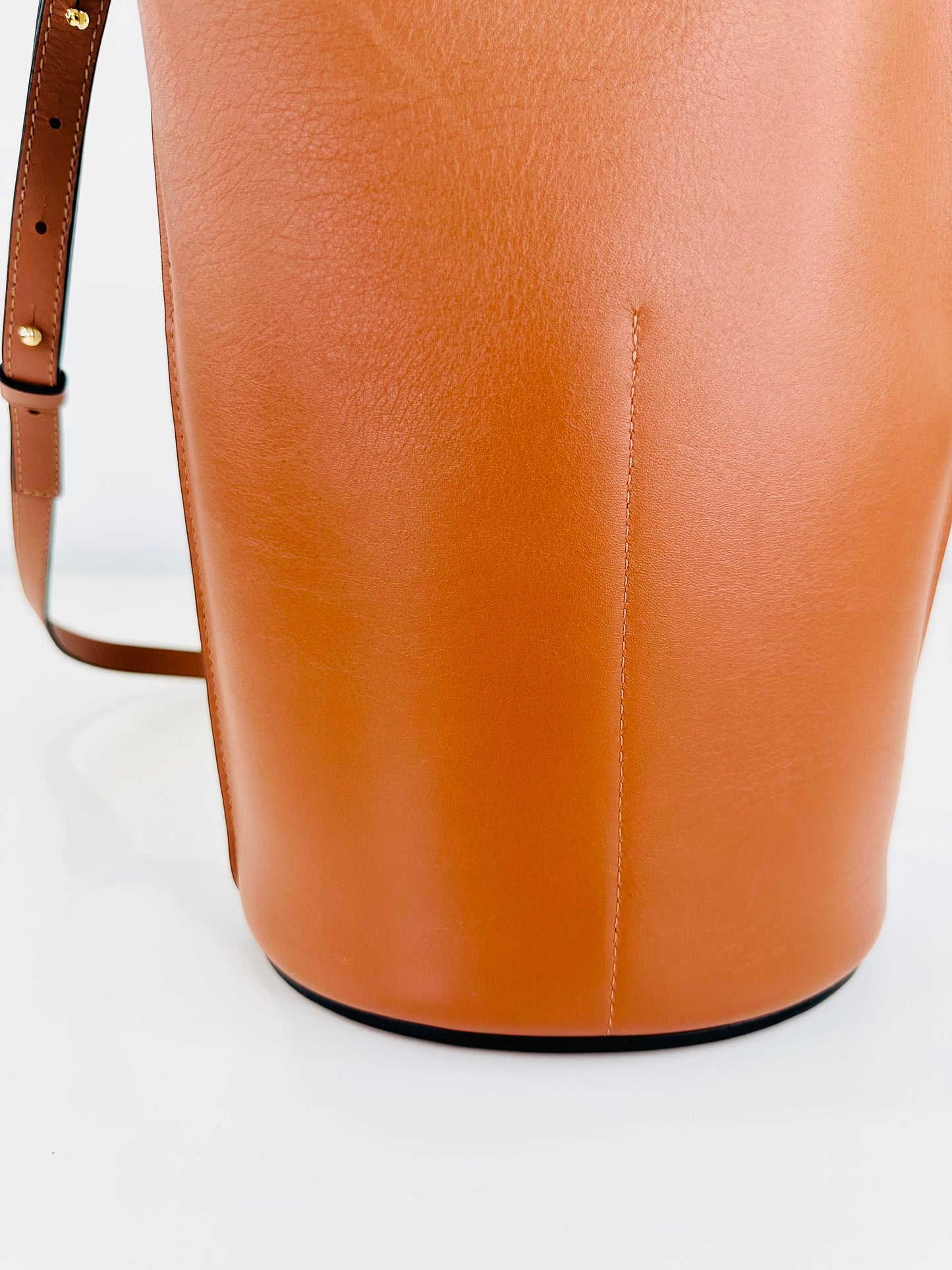 Gate Anagram Perforated Leather Bucket Bag