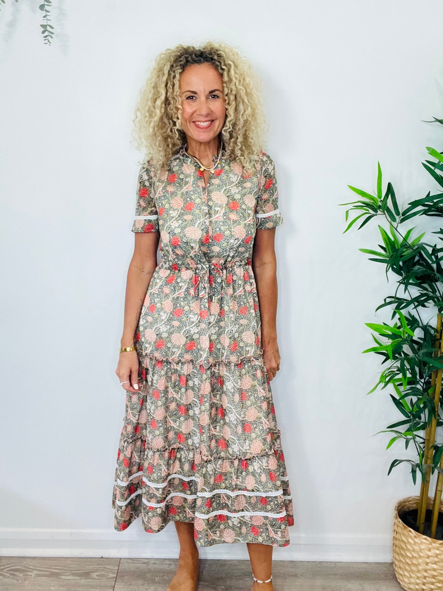 Floral Tiered Dress - Size 6