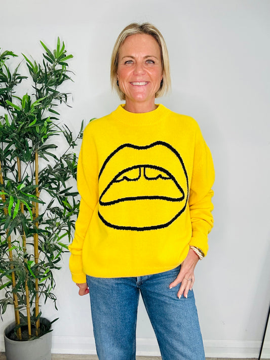 Lips Jumper - Size XS