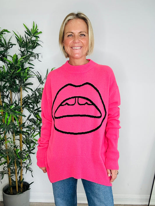 Lips Jumper - Size XS