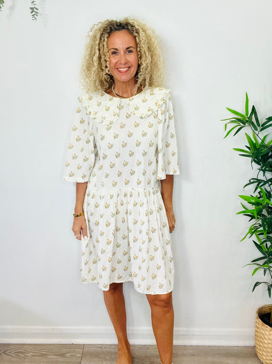 Patterned Cotton Dress - Size 36