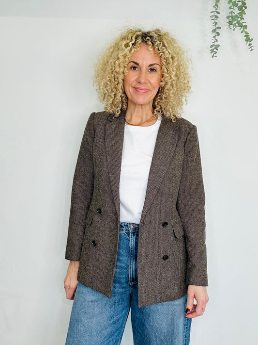 Herringbone Blazer - Size S