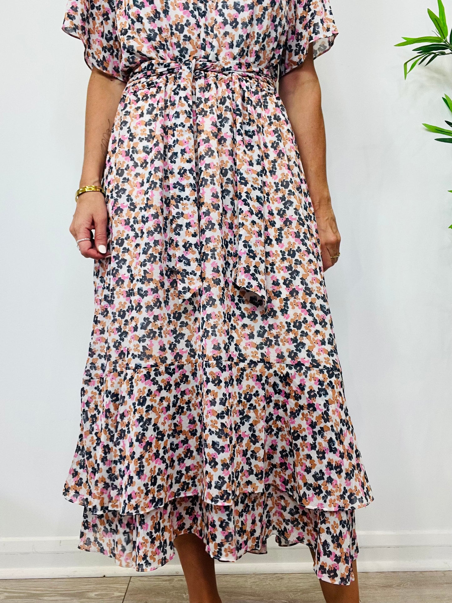Floral Midi Dress - Size 16