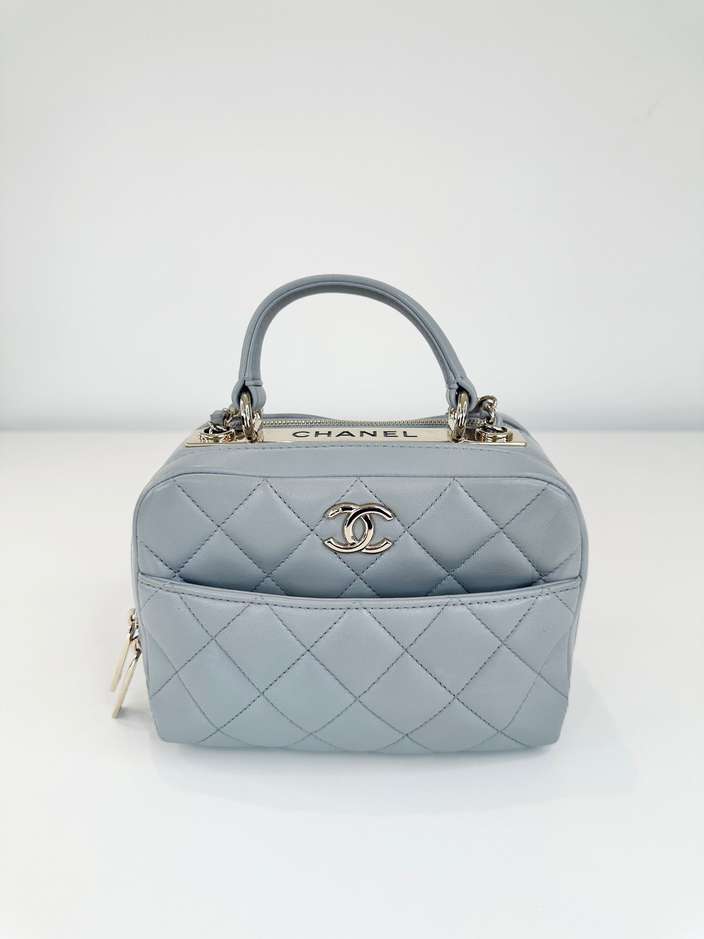 Small Quilted Leather Trendy CC Bowling Bag