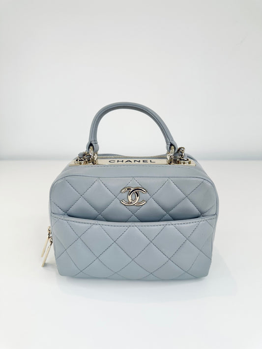 Small Quilted Leather Trendy CC Bowling Bag