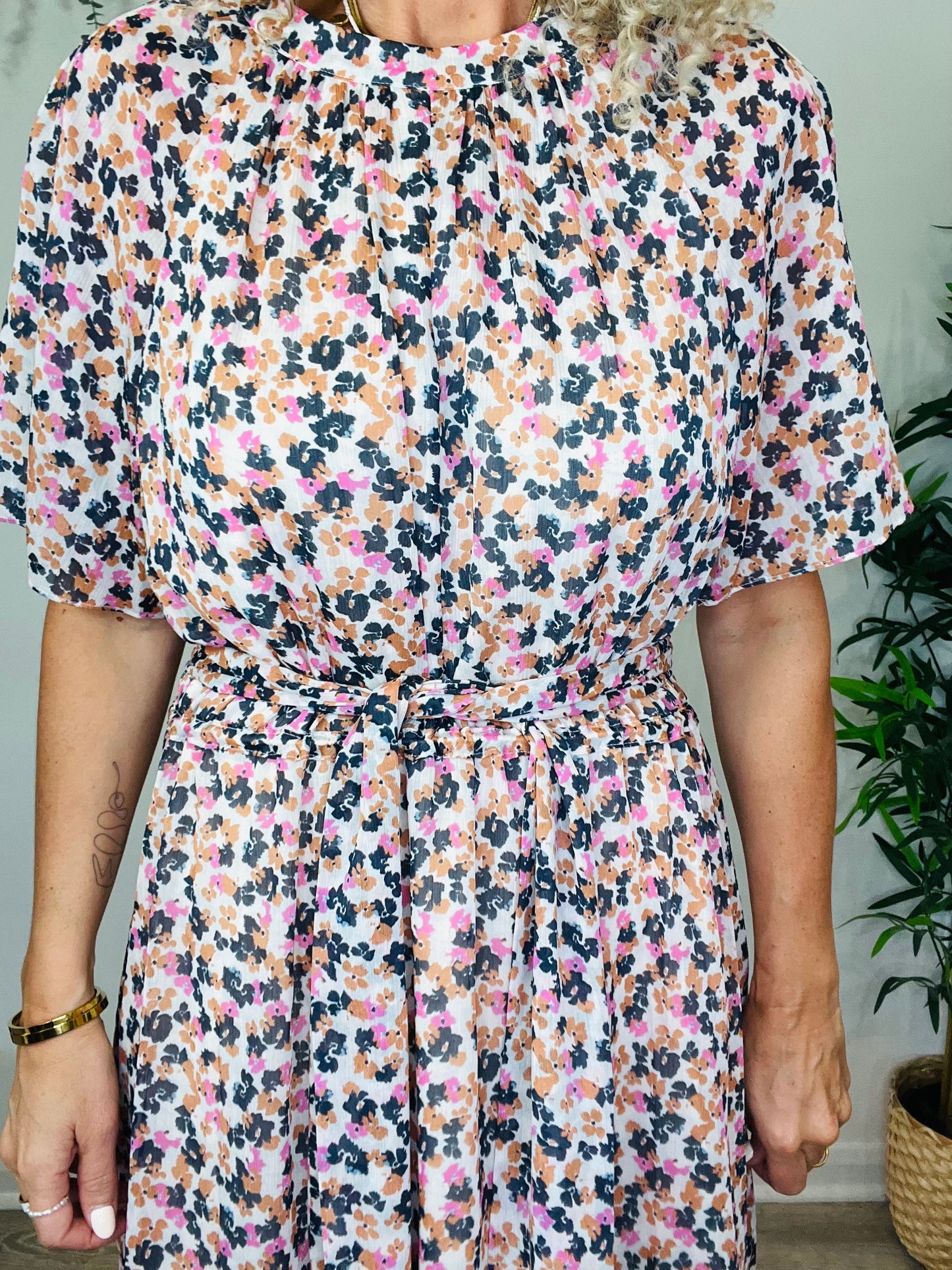 Floral Midi Dress - Size 16