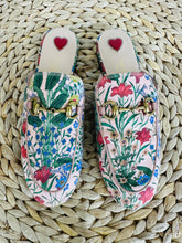 Load image into Gallery viewer, Floral Princetown Loafers - Size 35
