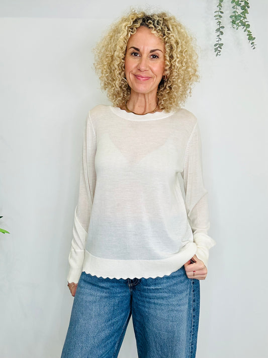 Fine Knit Jumper - Size L