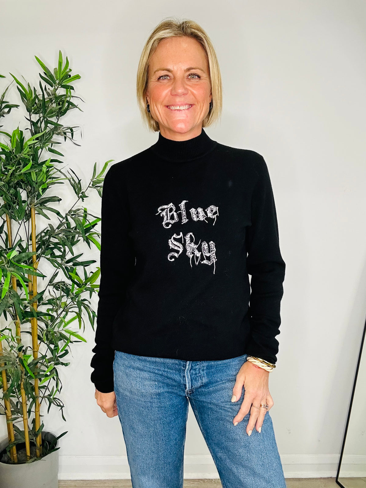 Blue Sky Merino Wool Jumper - Size S