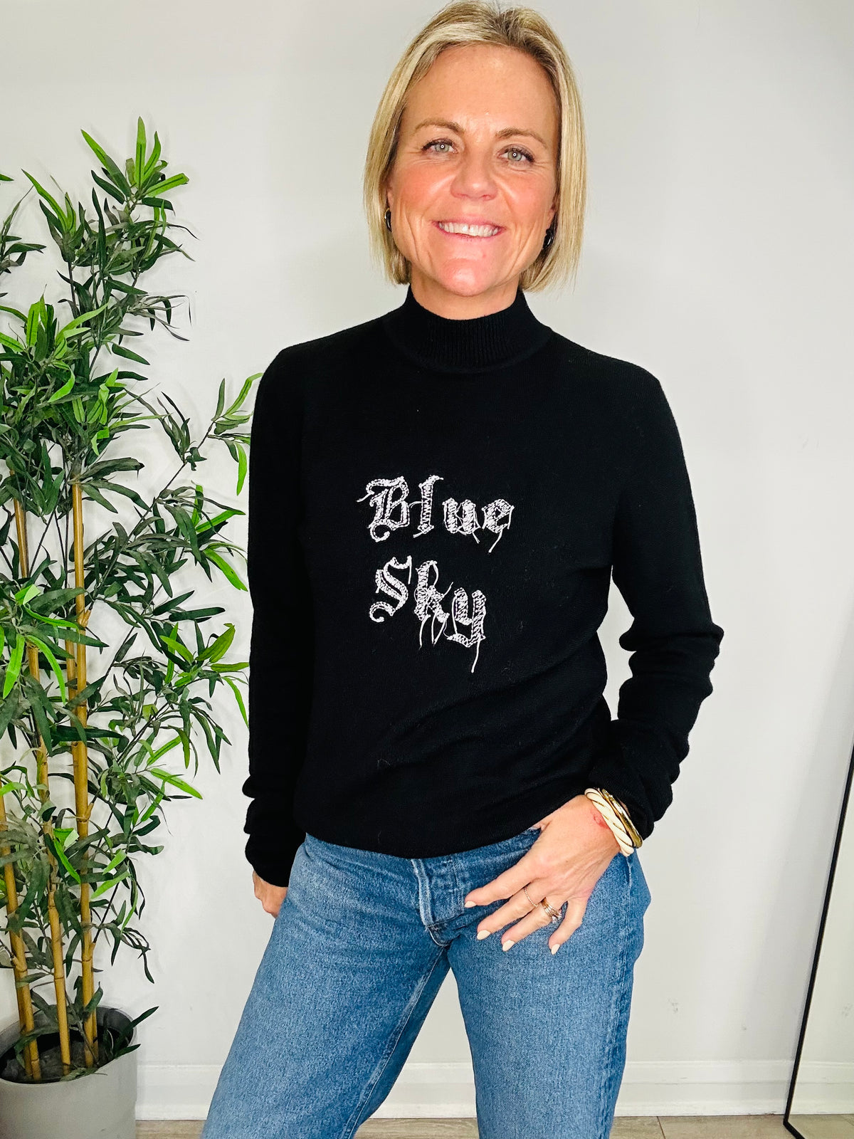 Blue Sky Merino Wool Jumper - Size S