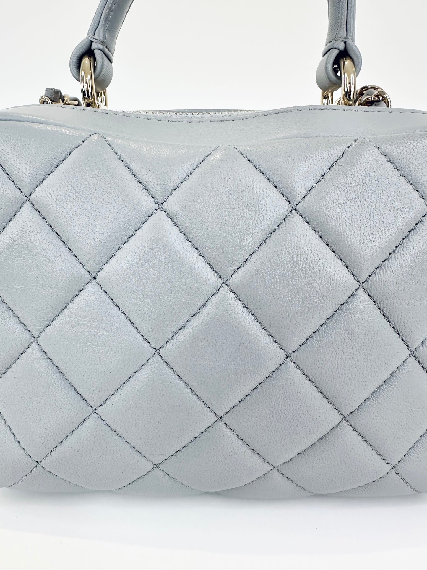Small Quilted Leather Trendy CC Bowling Bag