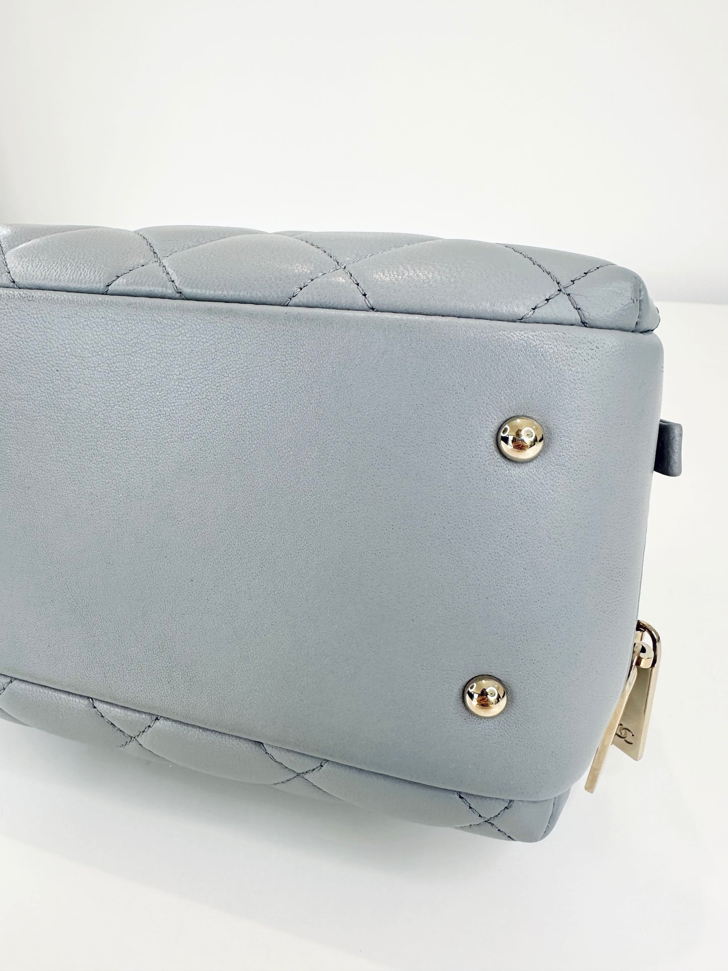 Small Quilted Leather Trendy CC Bowling Bag