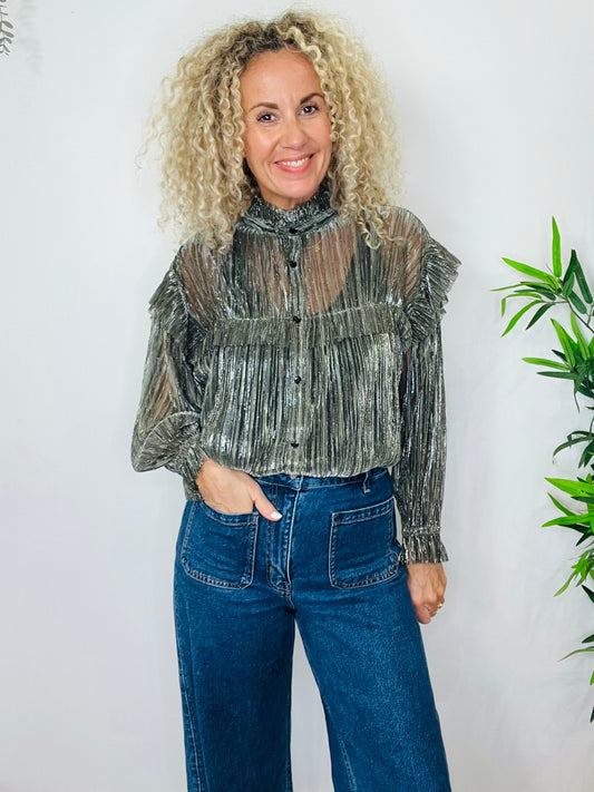 Metallic Elmirae Shirt - Size 42