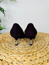 Load image into Gallery viewer, Jewelled Suede Pumps - Size 37
