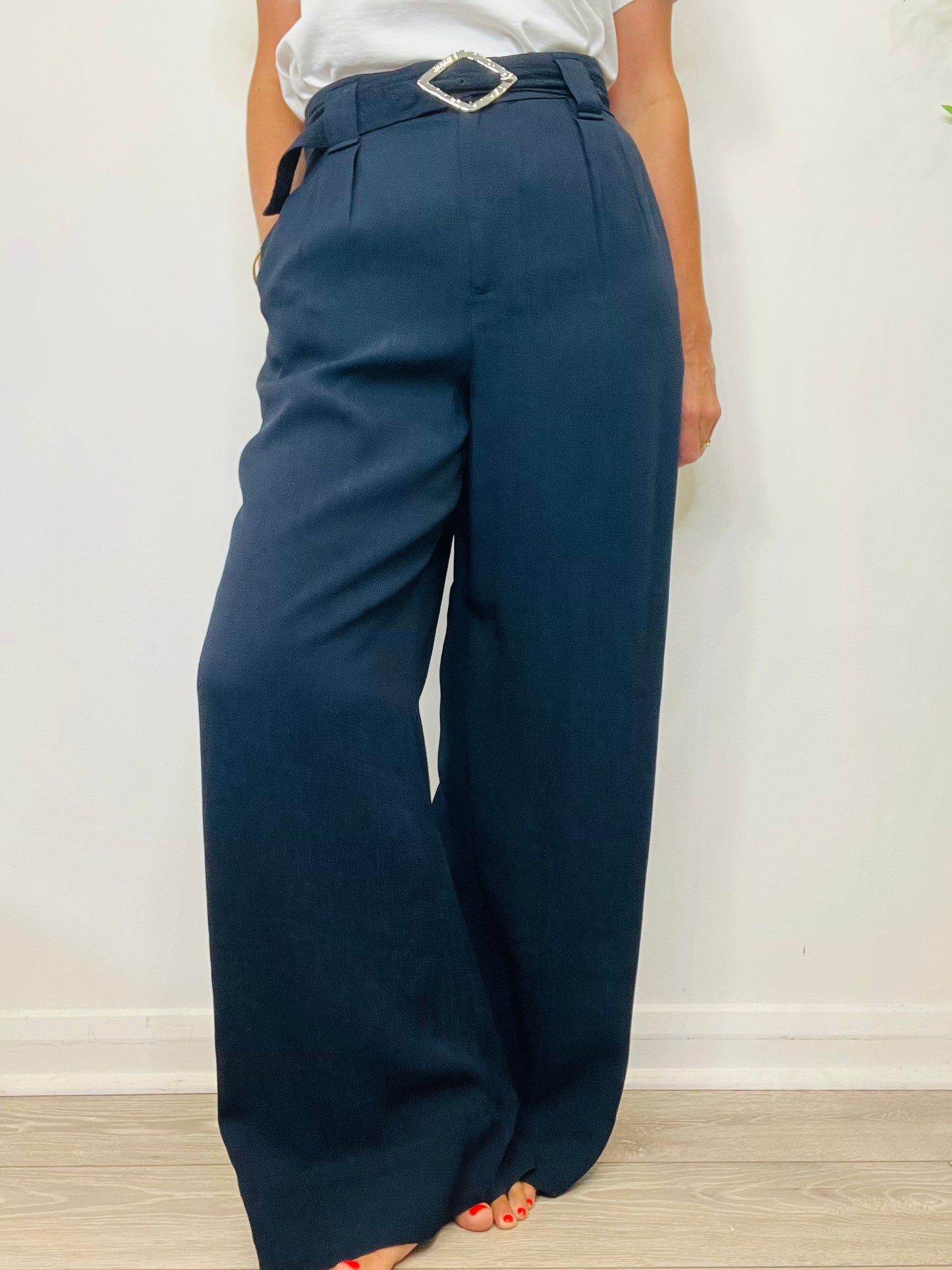 Wide Leg Trousers - Size 38