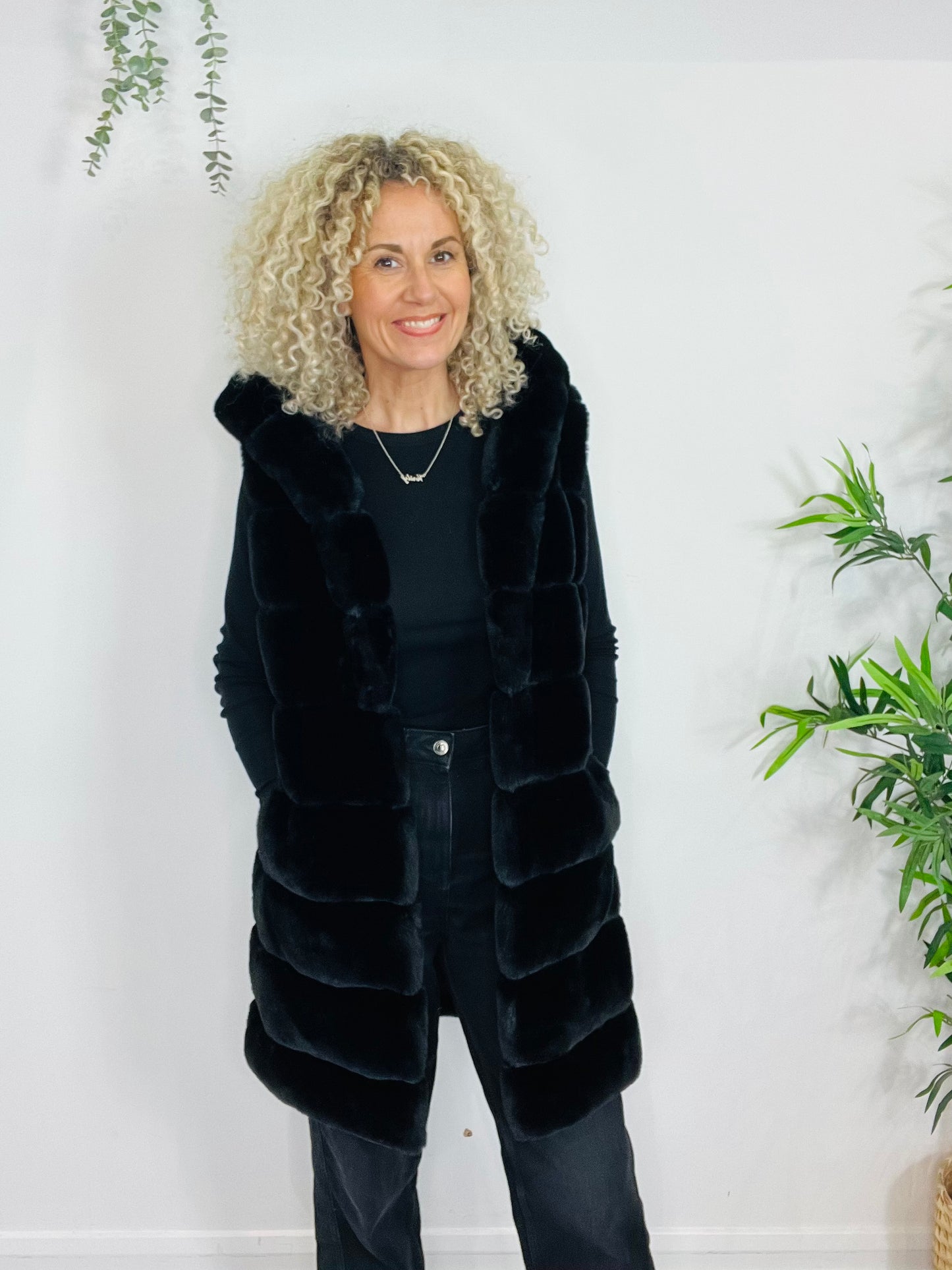 Faux Fur Gilet - Size S