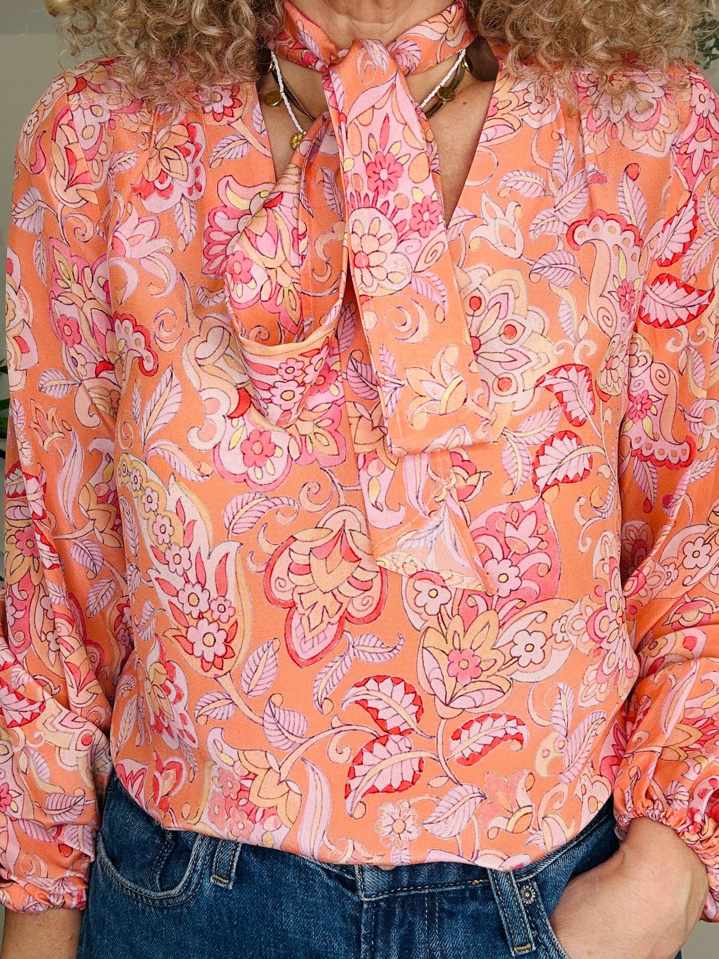 Silk Moss Blouse - Size XS