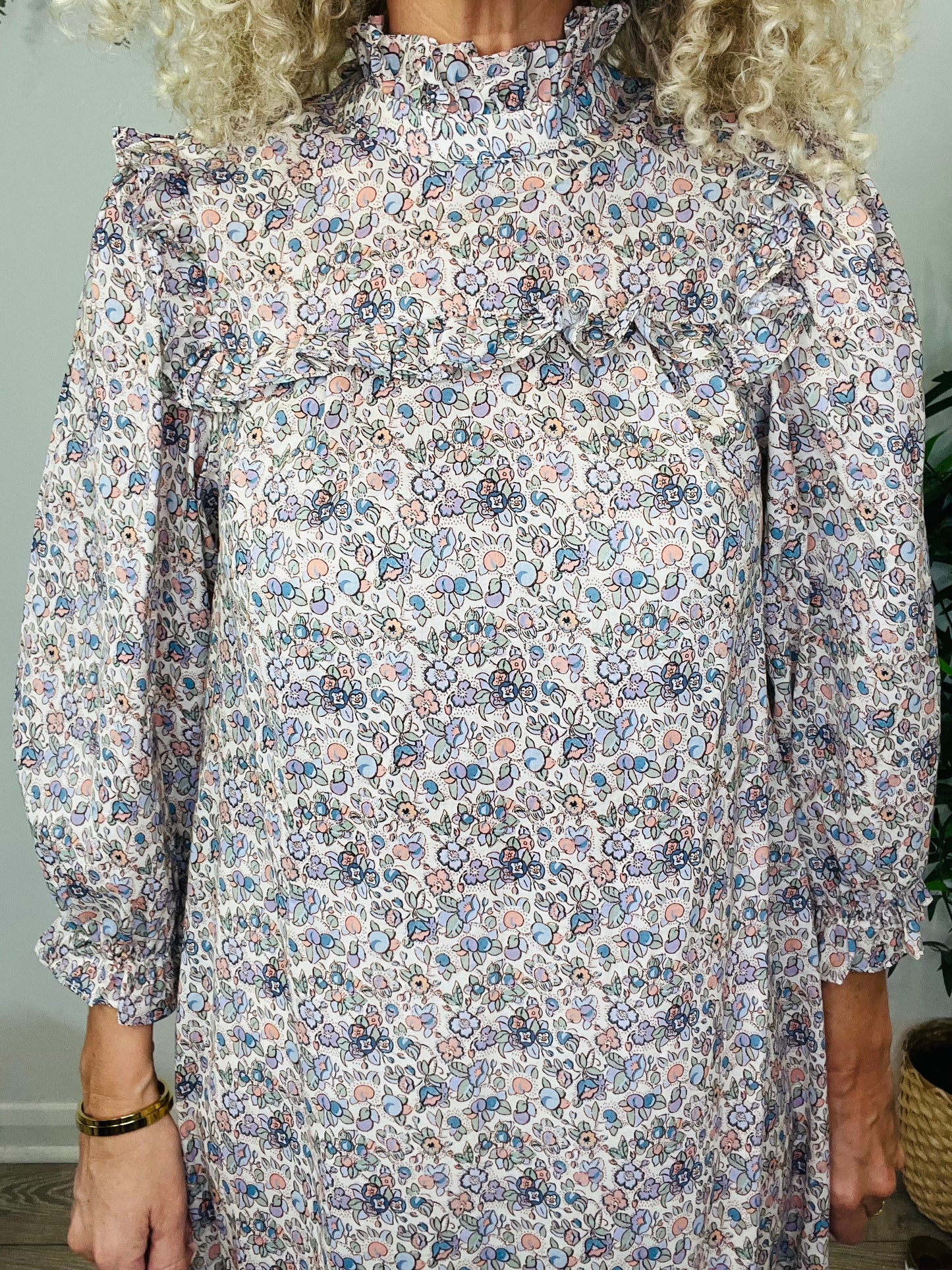 Floral Cotton Maxi Dress - Size 8