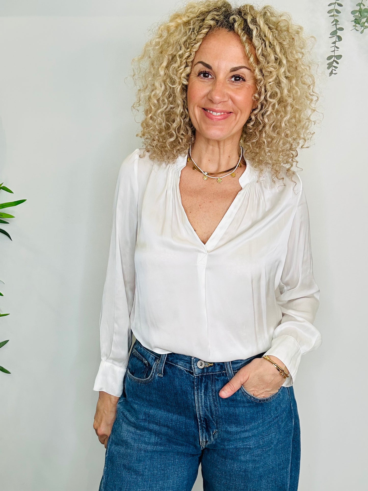 Satin Blouse - Size S