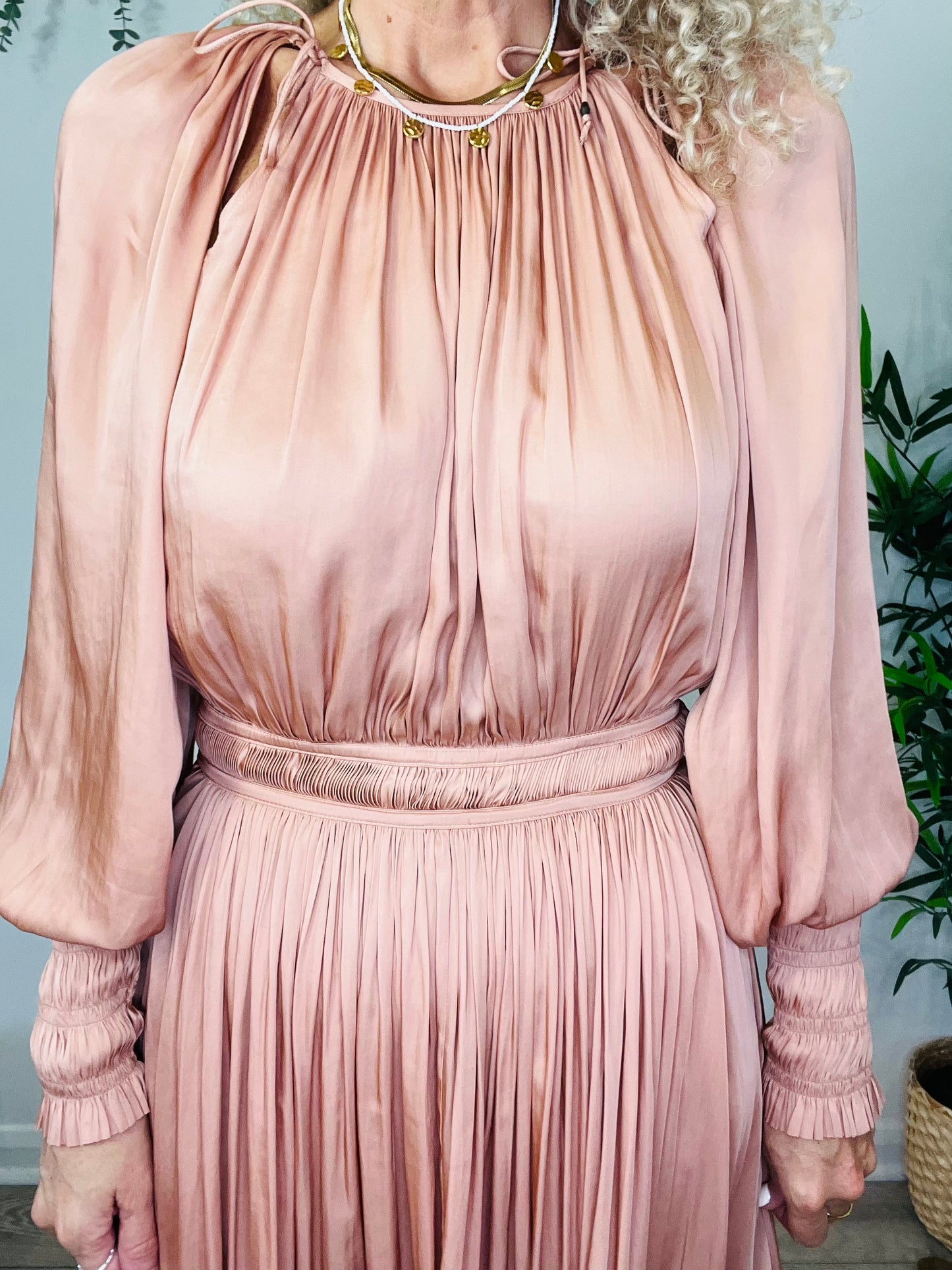 Satin Maxi Dress - Size 10