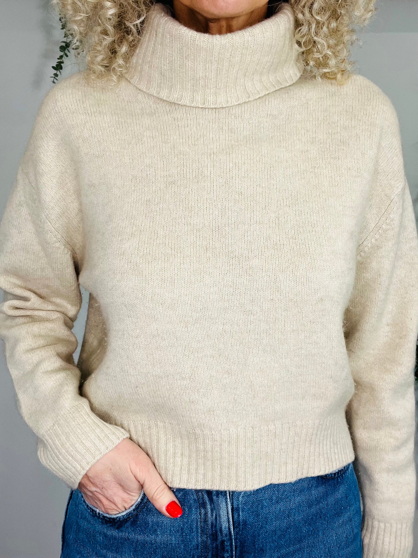 Cashmere Roll-neck Jumper - Size 2