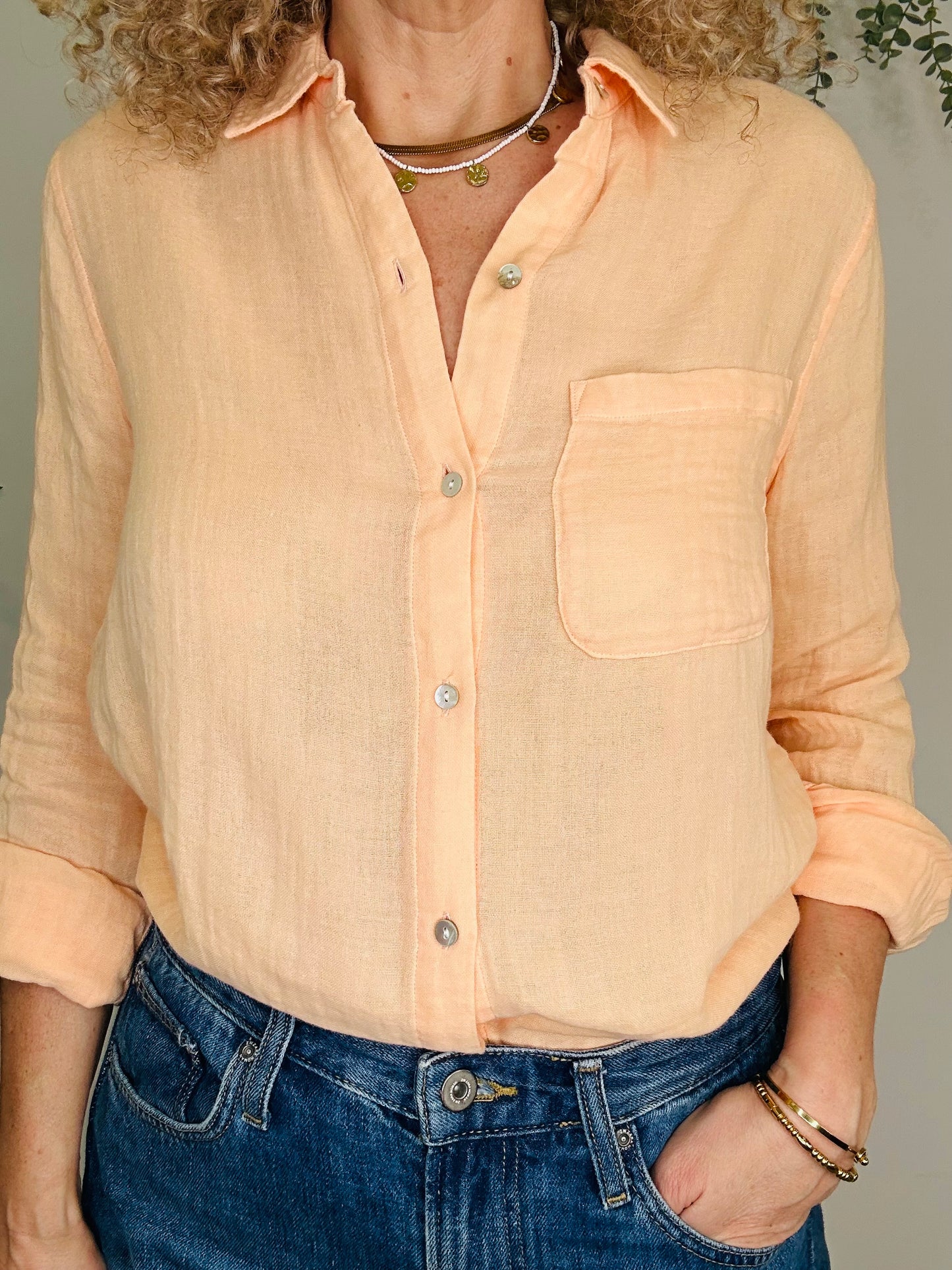 Cotton Gauze Shirt - Size S