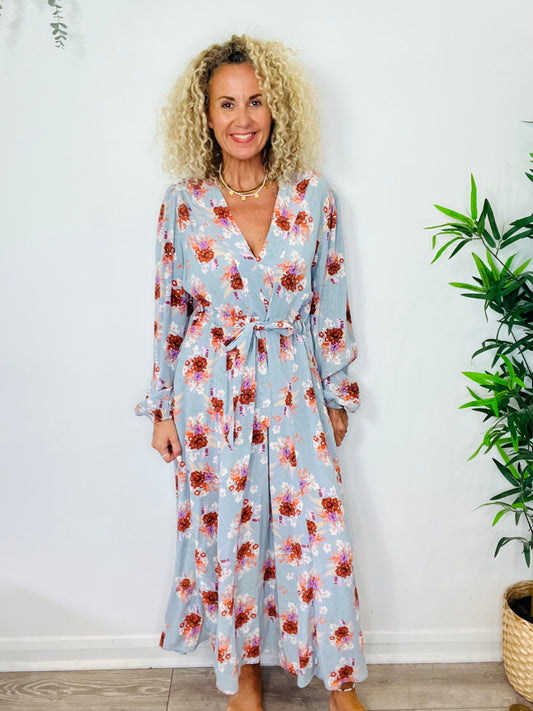 Floral Maxi Dress - Size L